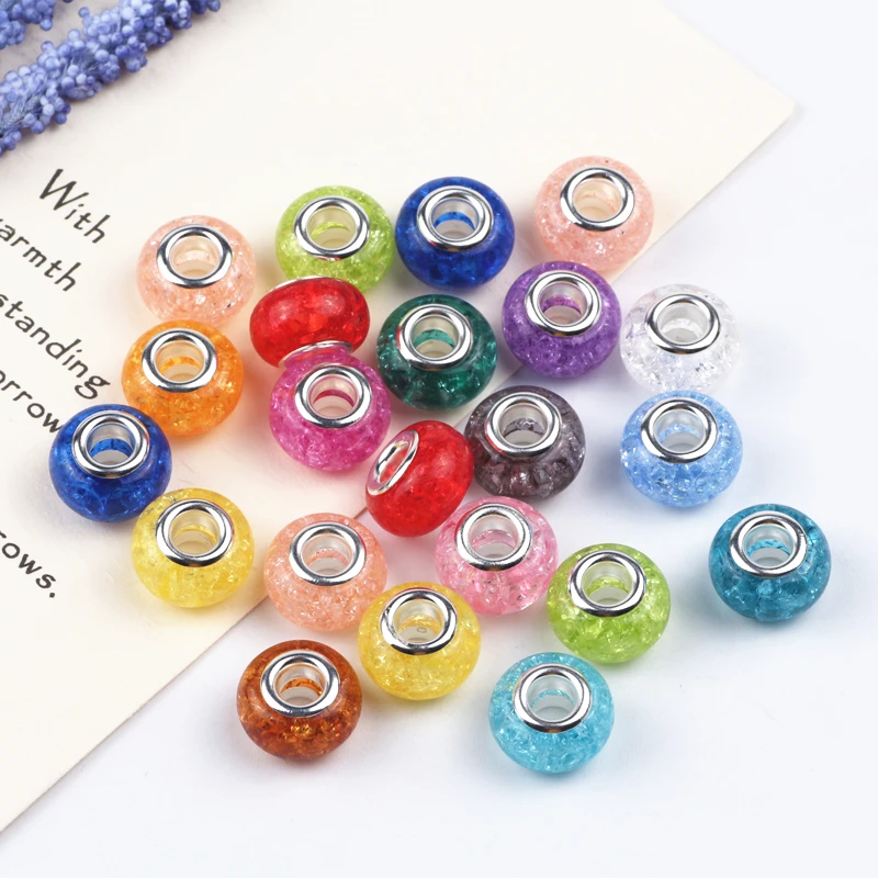 

Бусины разноцветные из смолы, 100 шт./лот, 14 мм