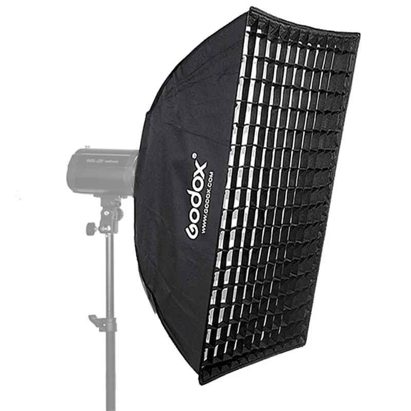 Pre-owned Chance for  Godox 60cm*90cm Strip Beehive Honeycomb Grid Softbox with for Bowens Mount Studio Strobe Flash Ligh