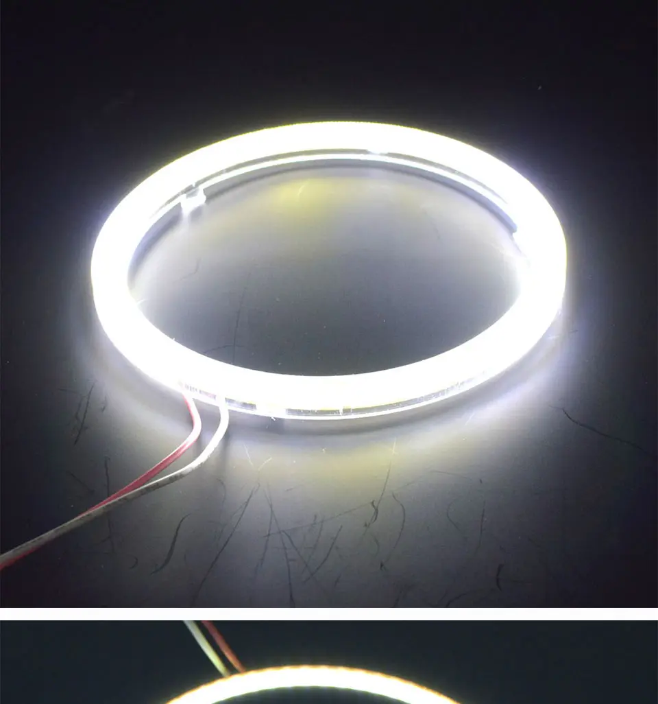 Cold White Car Angel Eye COB Light Circle Ring Headlight Lamp 12V Auto DRL Decoration Fog Lights Bulb 60CM-120CM 6000K (11)