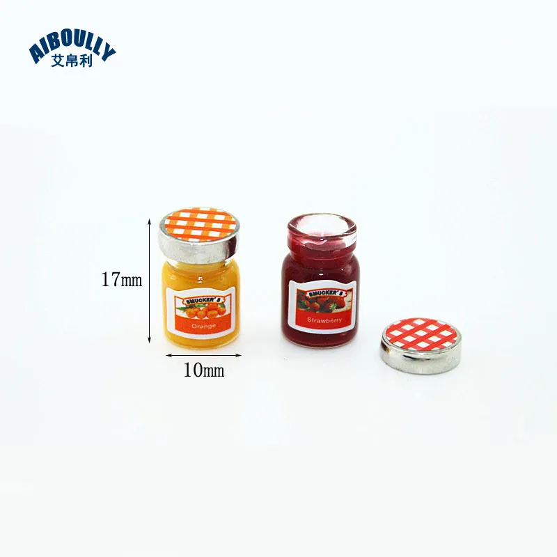 

20pcs/lot Dollhouse Miniatures Jam Pretend Play Miniature Food Mini Food Toy for Doll House Kitchen Accessories