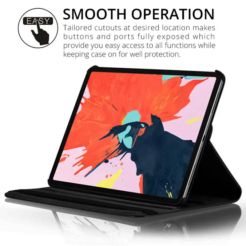 Чехол iBuyiWin для iPad Pro 11 дюймов Вращающийся умный чехол из искусственной кожи &quot2018