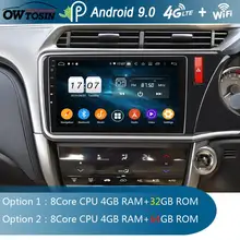10," ips Android 9,0 8 Core 4G Оперативная память+ 64G Встроенная память автомобильный dvd-радиоплеер gps для Honda City DSP CarPlay попугай BT