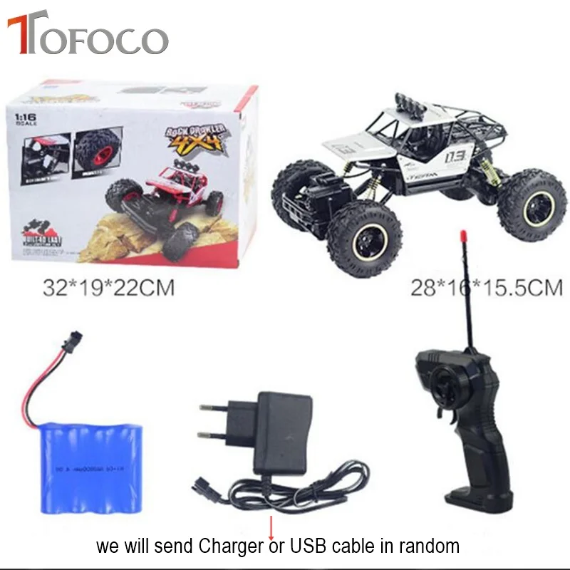 TOFOCO новый сплав четырехколесный привод Rc автомобиль для скалолазания грязевой