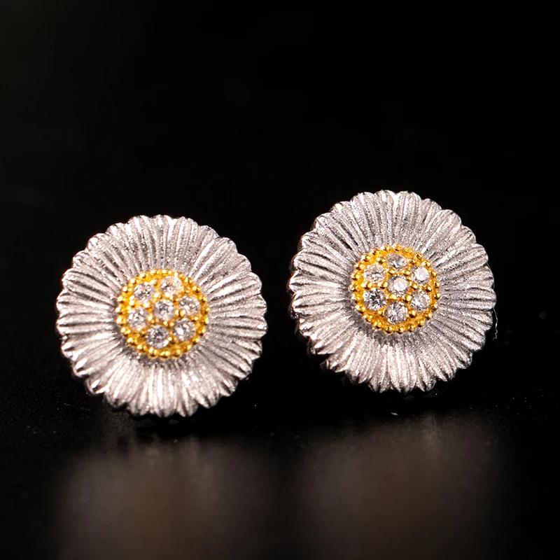 925 argent Zircon oreille goujon bijoux femmes cour européenne style vintage