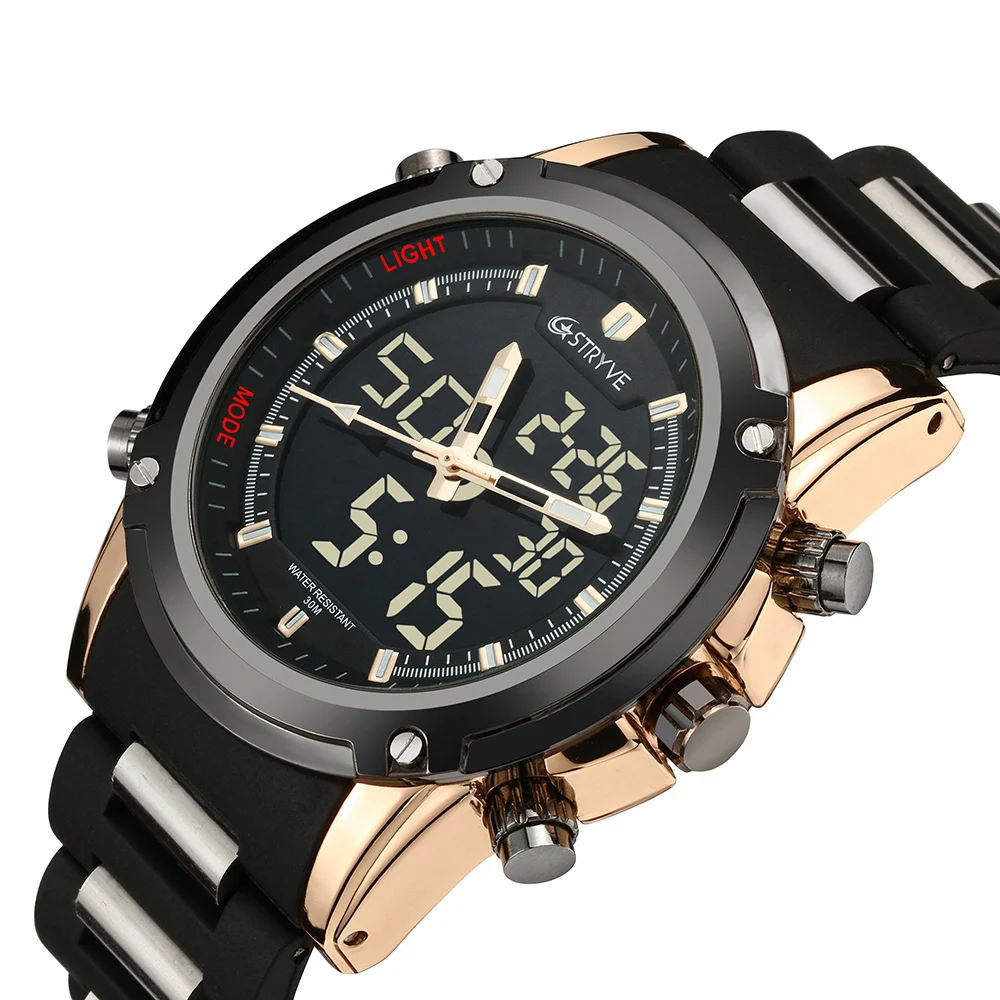 

Multi-Function Men's Watch Waterproof Electronic Watch Fashion Sports Watch Double Movement Quartz Electronic Watch Sale