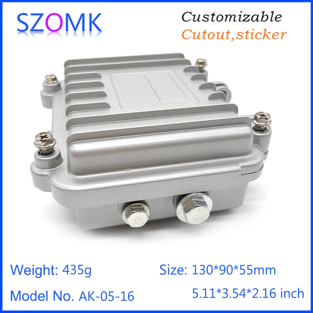 Цельный литой алюминиевый корпус усилителя IP68 водонепроницаемый герметичный корпус коробки для электроники SZOMK распределительная коробка для наружного чехол