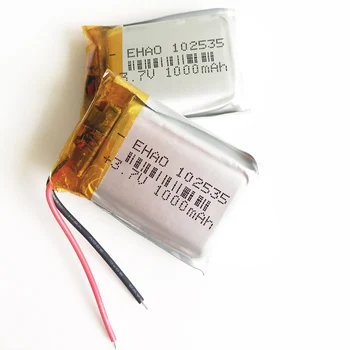 

2 x 3.7V 1000mAh 102535 polymer lithium Lipo rechargeable battery for MP3 GPS DVD PAD bluetooth recorder headset e-book camera