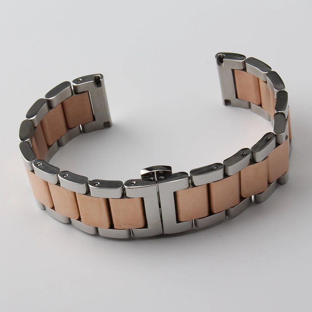 

Watchbands rose gold 22mm Solid Stainless Steel wristband watch bracelet Silver Polishing new band for AR0399 stainless steel