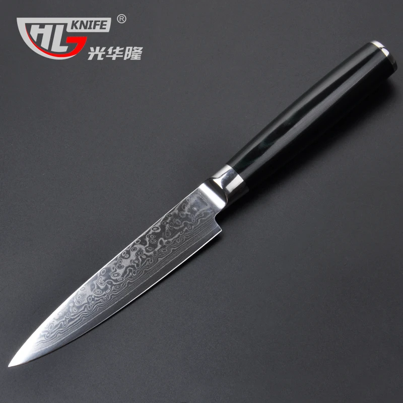 Us 30 09 30 Off Damaskus Sayuran Buah Pisau 5 Inch Utilitas Multifungsi Pisau Dapur Terbaik Saku Pisau Pisau Baja Damaskus Cermin Finish In Pisau