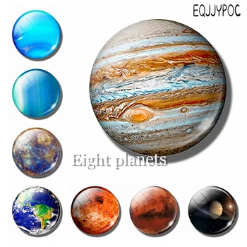 

Jupiter Planet Space 30MM Fridge Magnet Eight Planets Glass Cabochon Note Holder Magnetic Refrigerator Stickers Home Decoration