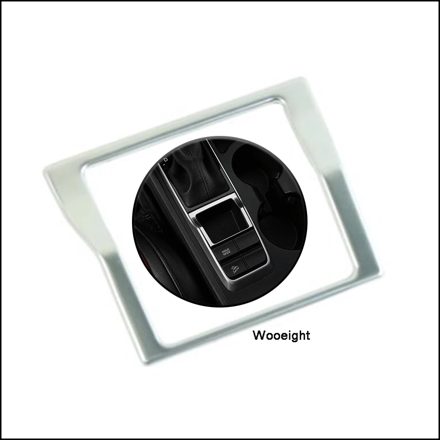 Wooeight Silver Gear Shift Trim For Hyundai Tucson 2015 2016 2017 2018 Car Interior Accessories Stainless Steel Frame Cover (8)