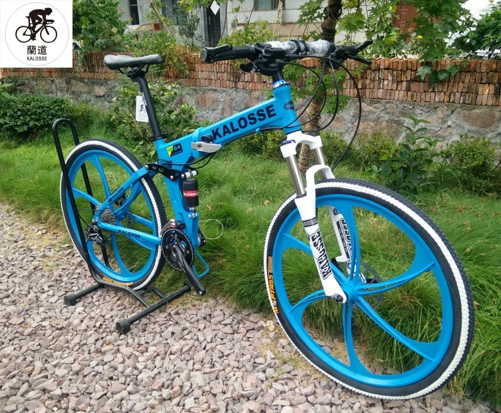 Top Kalosse Children  bicycle  full suspension mountain bike  M390  folding mountain  bicycle  27 speed   26er 0