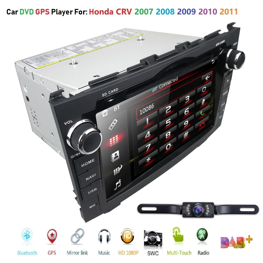 Подходит для HONDA CRV 2008 2009 2010 2011 gps Navi " автомобильный стерео dvd-плеер радио карта Автомобильный мультимедийный плеер монитор Autoaudio CAM DAB BT