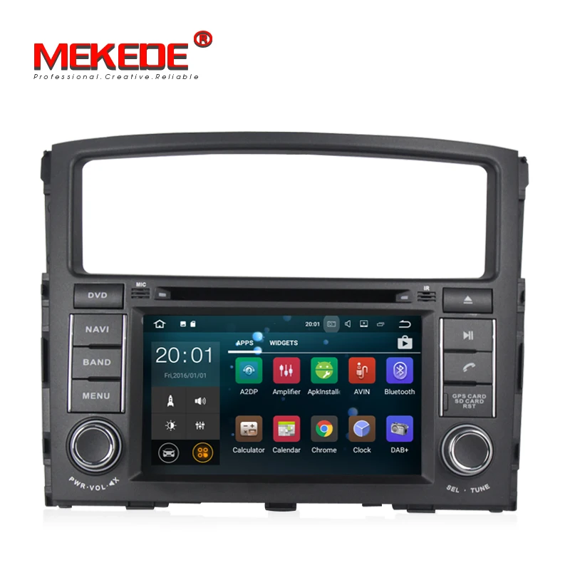 Best PX3 Quad core Android7.1 2G RAM 16G ROM HD screen Car DVD player gps navigator for Mitsubishi Pajero V97 V93 2006 -2015 2
