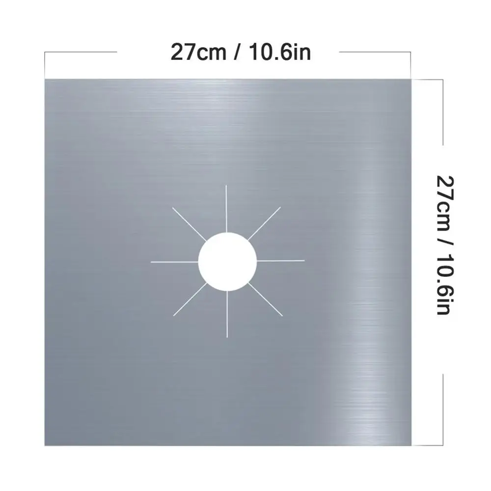 4 шт./компл. многоразовые волоконно защитное покрытие для газовой плиты крышки коврик с антипригарным покрытием, предотвращающая контакт с экраном плита протектор вкладыш для очистки коврик, кухонные инструменты - Цвет: Grey