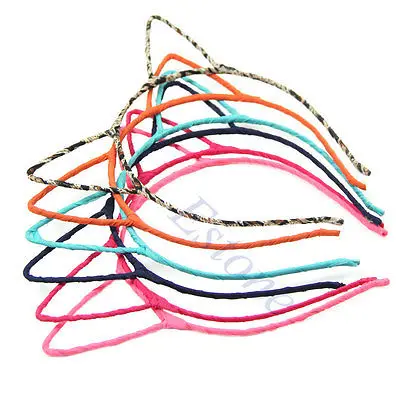 cheap 5pcs lot Fashion Design Girls Women Accessories Cat Ears Pattern Headband Hair Band Y106