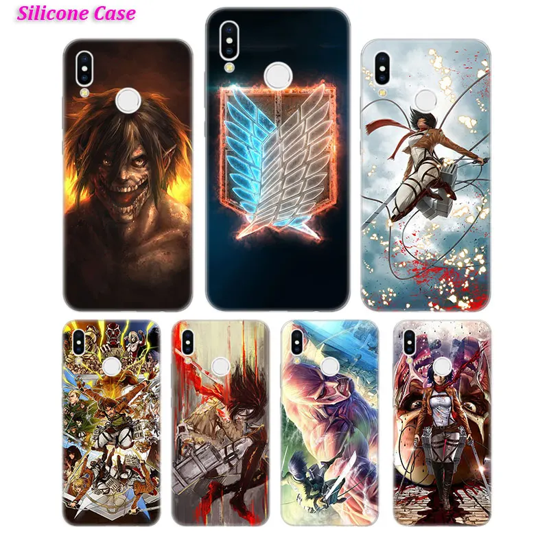 

Silicone Phone Case Attack on Titan Anime for Huawei Honor 7C 7A 8 8X 9 10 Y5 Y6 Y7 Y9 V20 Lite Pro 2019 2018 Nova 3 4