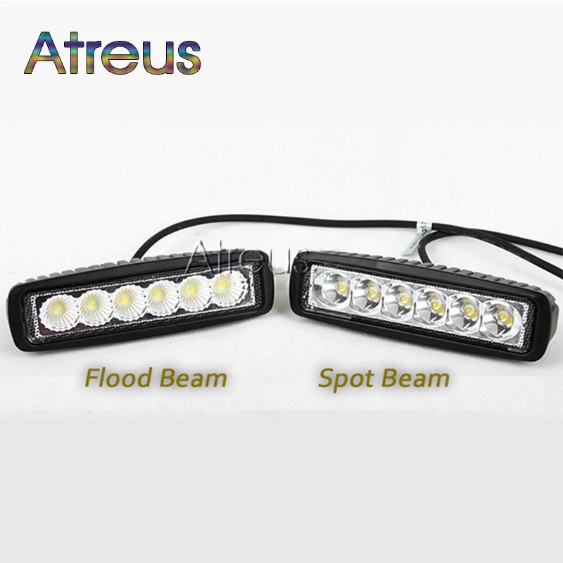 2X 5/" Yellow Lens LED Car Work Light Bar Flood Boat Driving Offroad ATV Lamp