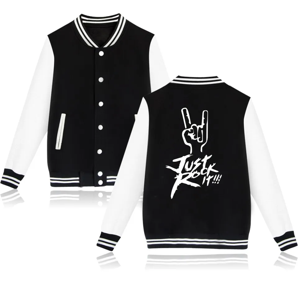 Popular Rock Band Baseball Jacket Capless Mens Hoodies And Sweatshirts