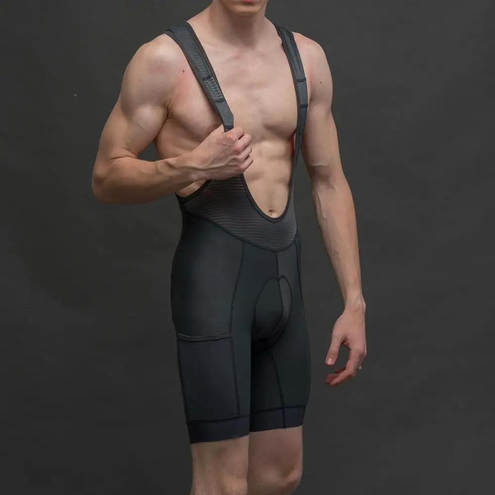 2019 SPEXCEL nuevos pantalones cortos de ciclismo gris oscuro con bolsillo Italia pad babero pantalones cortos para rider de 7-8 horas la mejor calidad - 3