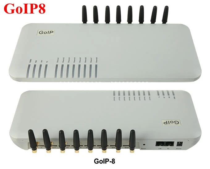 8 чипов GSM VoIP шлюз GoIP8, VoIP SIP GSM роутер шлюз GoIP 8 для IP PBX-продвижение продаж