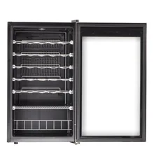 Smad Freestanding Compressor Wine Fridge Refrigerator Stainless Steel Door Frame Adjustable Temp. Chiller Cellar 28 Bottles