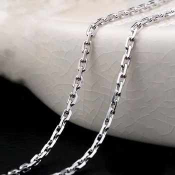 

925 Silver Cross Chain Necklace, 2mm/ 2.6mm Width Sterling Silver Choker Necklace