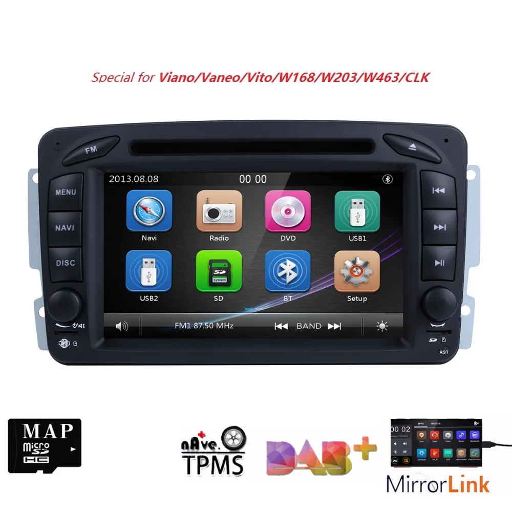 Discount Free Shipping HD 7" Touch Screen Car DVD Player for Benz W203 W208 W209 W463 Vito Viano Autoradio GPS Navigation MirrorLink DAB+ 0 Discount Free Shipping HD 7" Touch Screen Car DVD Player for Benz W203 W208 W209 W463 Vito Viano Autoradio GPS Navigation MirrorLink DAB+ 0