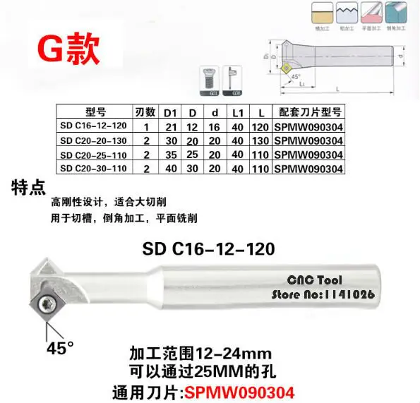 1 шт./45/60/90/120 градусов Моб SSK SSY SSH TP45 TCM SD 12 мм 16 мм 20 мм с ЧПУ инструмент для снятия фаски, держатель, фаски Фрезы