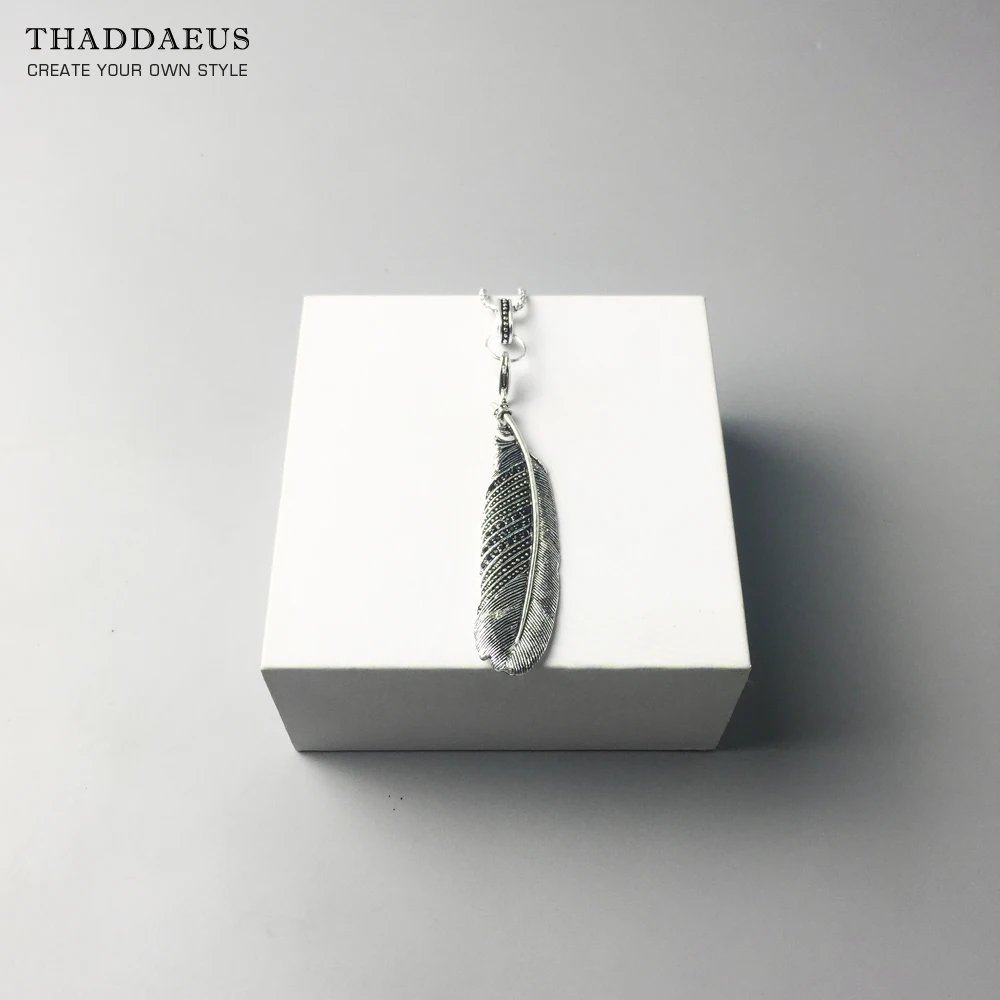 Ожерелье с перьями и цепочкой, новинка года, модное ювелирное изделие из серебра Ts в стиле Томаса, Rebel Cross Bijoux, подарок для мужчин и женщин, друзей