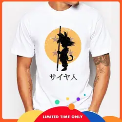 Dragon Ball Vogue Футболка мужская повседневная Wukong Animal Мужская футболка с рисунком летние белые топы с круглым вырезом хипстер Япония уличная