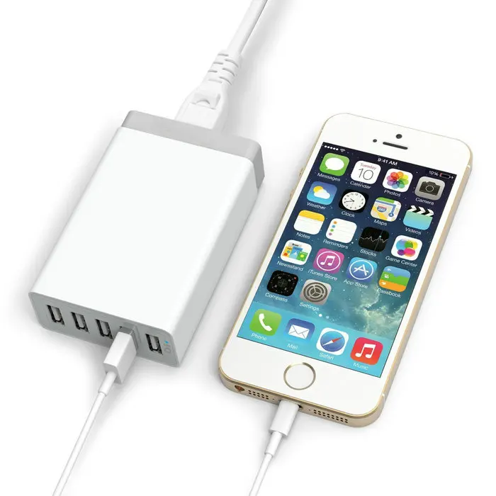 40W 5V 8A USB Travel Wall Charger Adapter With US/EU/AU Plug For iPhone 6 6S Plus For Samsung Galaxy S5 S6 Edge + Phone Charger