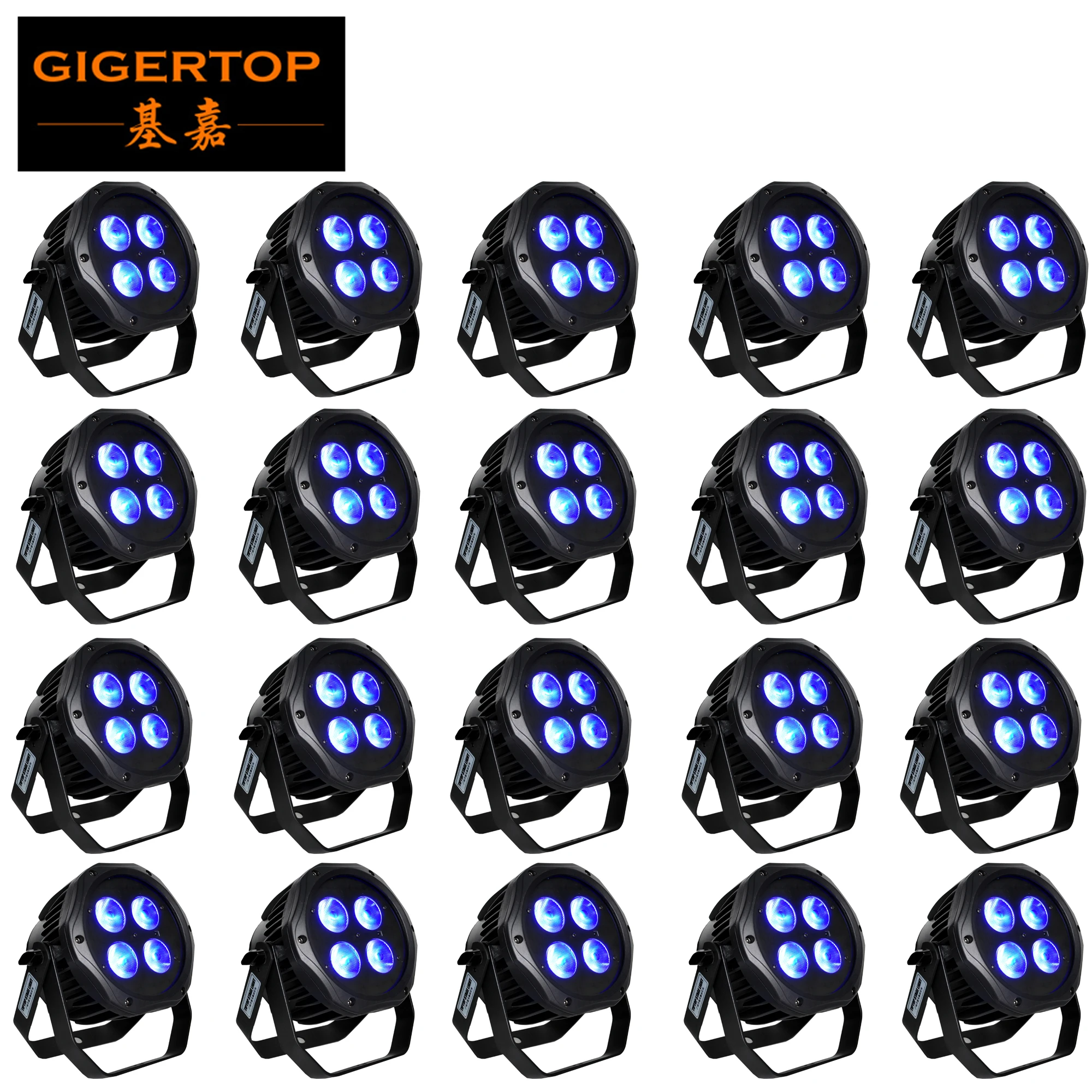 

20PCS IR Remote Outdoor LED Par Light 4x18w Wireless Uplight WIFI 6IN1 Rechargable Battery Wash Effect Waterproof Par