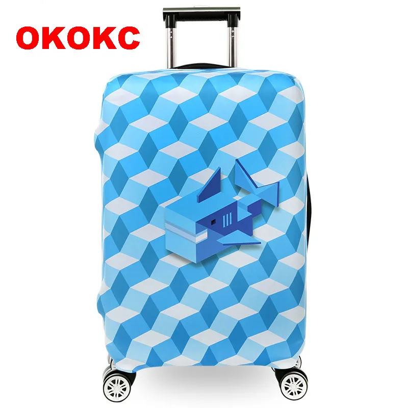 OKOKC Блестящий Радужный плотный защитный чехол для багажа водонепроницаемый