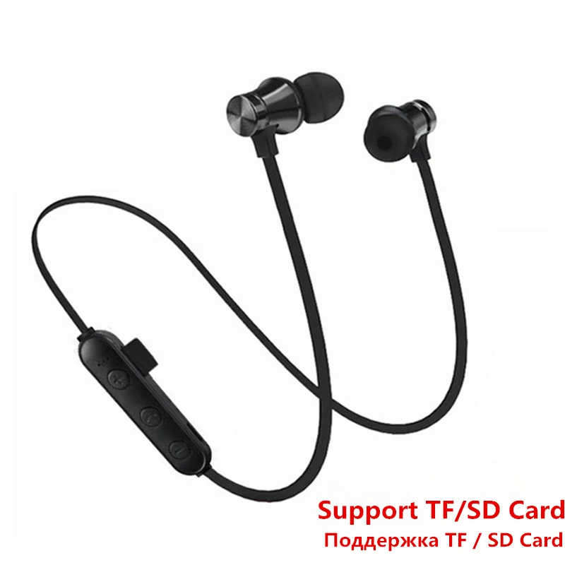 

XT-22 Bluetooth Earphones Sports Wireless Headphones Earbuds Support TF/SD Card Stereo Headset with Mic for xiaomi iphone Phone