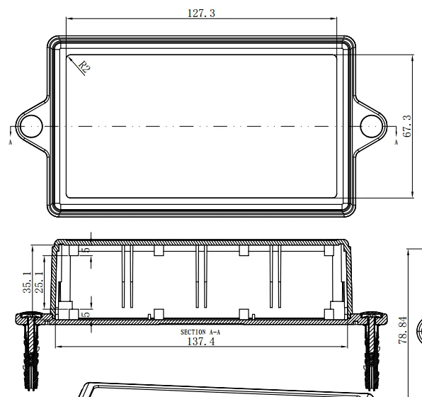 plastic box enclosure electronics junction housing abs plastic instrument enclosure project enclosure housing case szomk diy enclosure (7).jpg