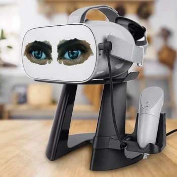 

Amvr Vr Stand Virtual Reality 3D Glass Headset Display Holder, Vr Headset Station With Magnetic Usb Cable For Charging And Pla