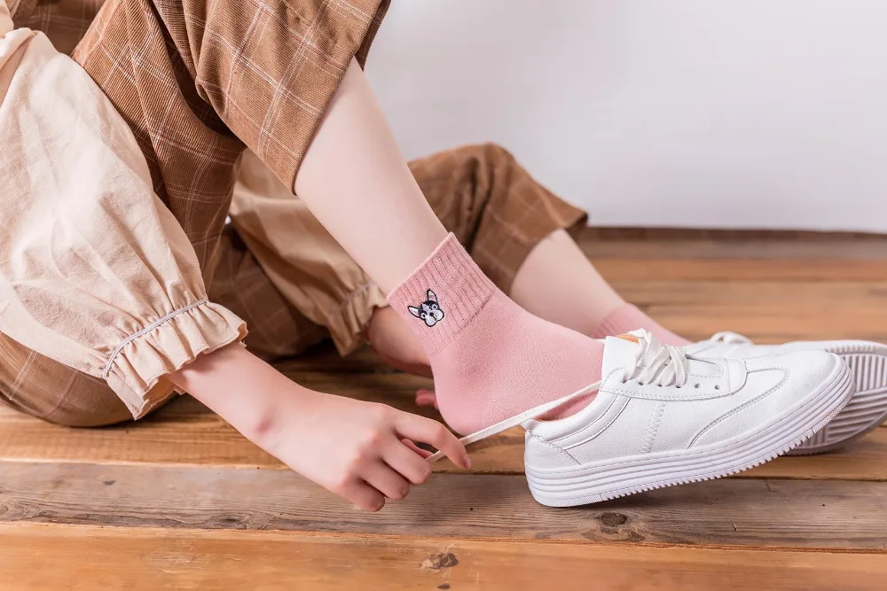 5 пар Женские носки Harajuku забавные носки с принтом уличная одежда Calcetines Mujer popsocken женские