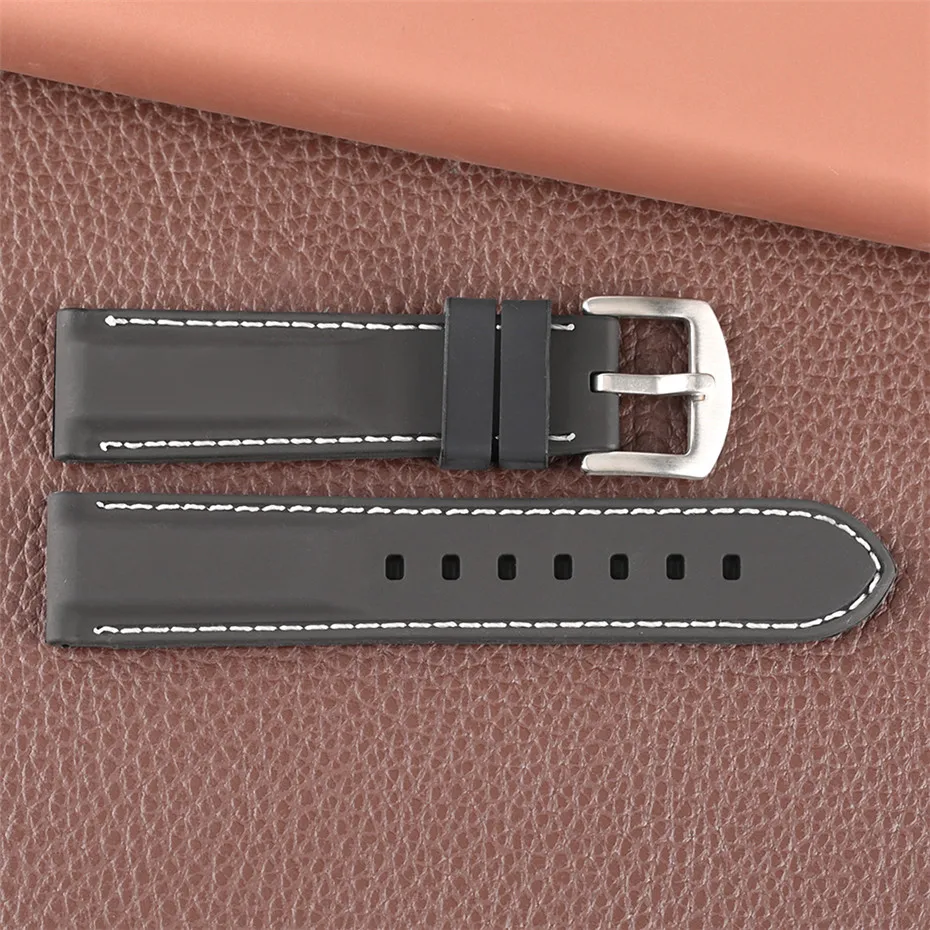 red white line balck silicone watchband22