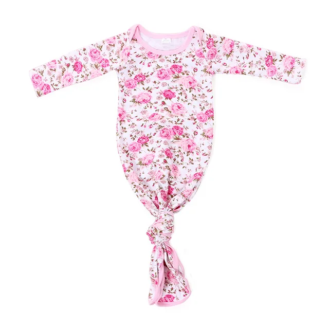 Kaiya Angel 1 Pcs Baby Sleep Gown Pink White Stripe Newborn Sleep Gown