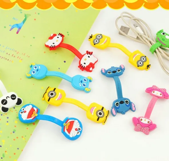 

4 pcs button earphone storage device storage wire make desktop is clean and tidy