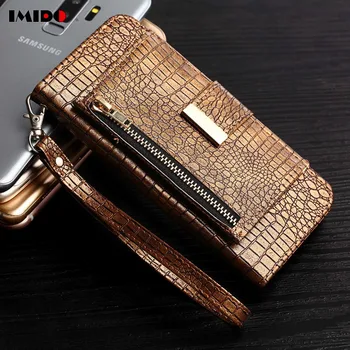 

Flip Leather Phone Case For Samsung Galaxy S9 Plus S10 S10E S10 S9 S8 Plus Note9 8 Luxury Crocodile Skin Wallet Card Stand Cover