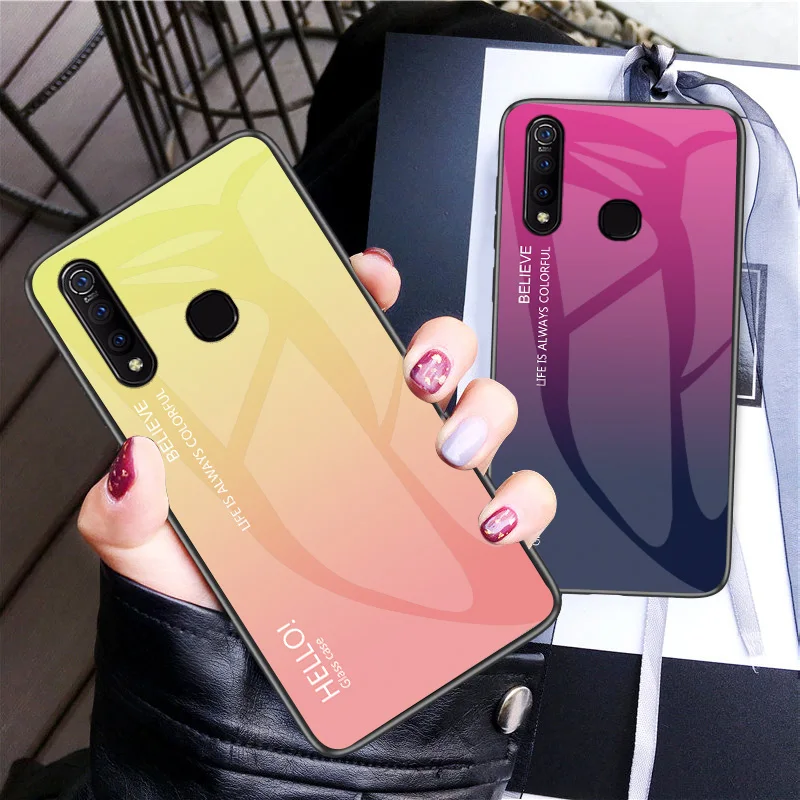ДЛЯ VIVO Z5X чехол жесткий Защитная пленка из закаленного стекла класса люкс