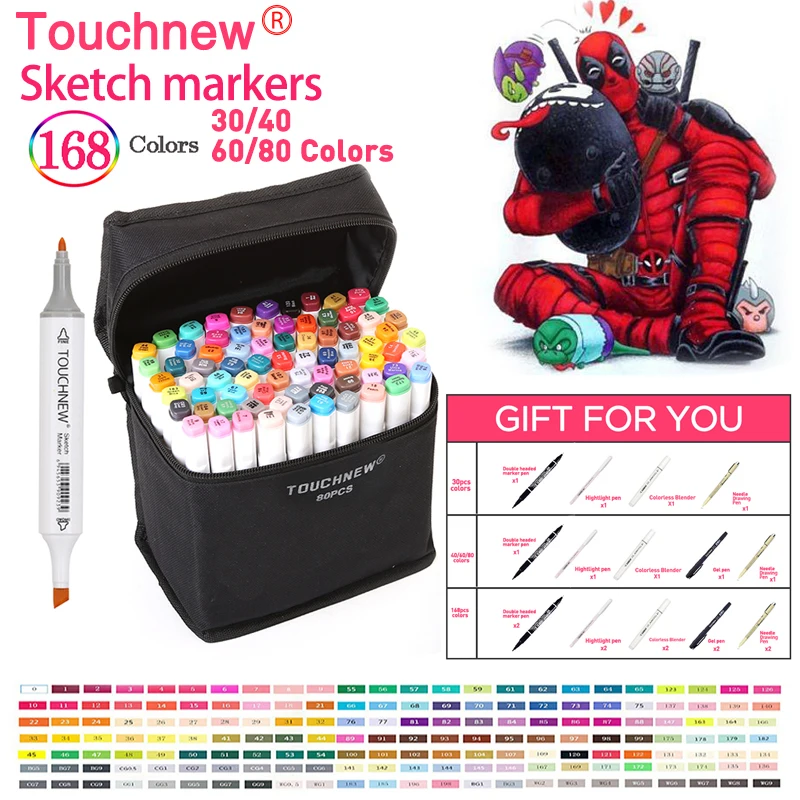 Aliexpress.com : Buy TOUCHNEW 30/40/60/80Colors Dual Head