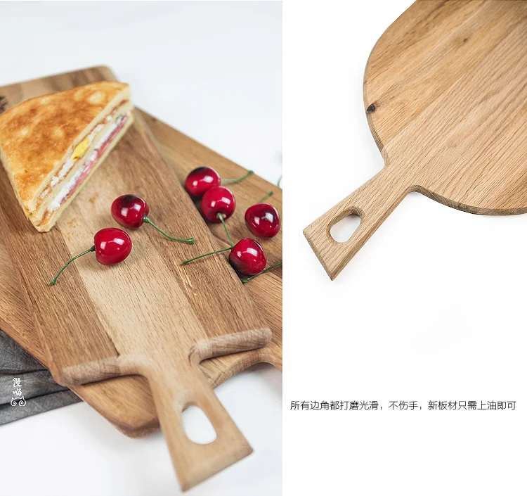 Японский Винтажный стиль Экологически чистые без Крашеные Деревянные Разделочные Блоки хлеб Deli пиццы креативные Деревянные Разделочные Блоки