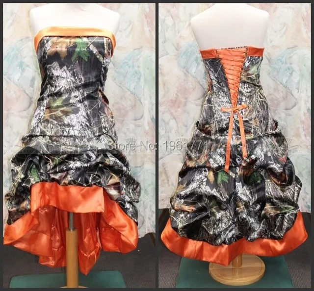gothic victorian orange camo wedding dresses actual image strapless a line corset women high low - Orange Camo Wedding Rings gothic victorian orange camo wedding dresses actual image strapless a line corset women high low - Orange Camo Wedding Rings