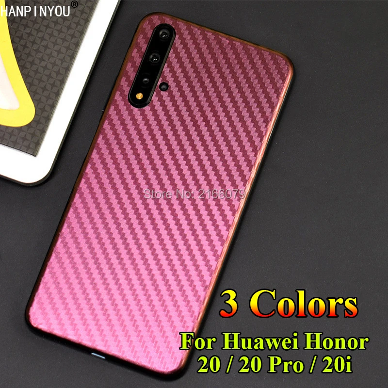 

For Huawei Honor 20 / 20 Pro / 20i 3D Gradient Carbon Fiber Full Back Cover Decal Skin Protective Sticker Film