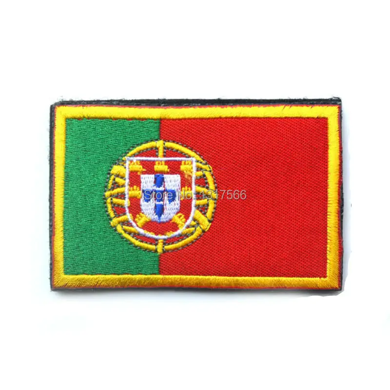 

Portugal Portuguese National Flag Embroidery Patch Embroidered Patches Military Tactical Armband Shoulder Mark Fabric Sticker
