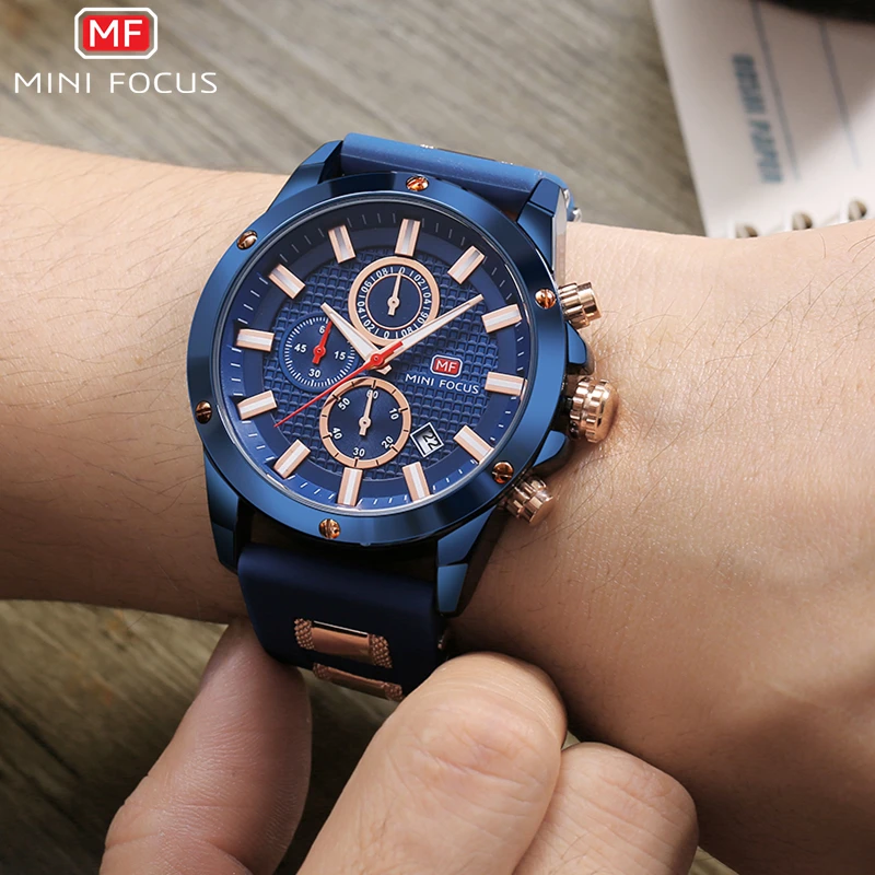 MINIFOCUS Men's Wristwatch Quartz Watch Men Waterproof Military Sport Watches Men Luxury Brand Male Clock Relogio Masculino Blue MINIFOCUS Men's Wristwatch Quartz Watch Men Waterproof Military Sport Watches Men Luxury Brand Male Clock Relogio Masculino Blue
