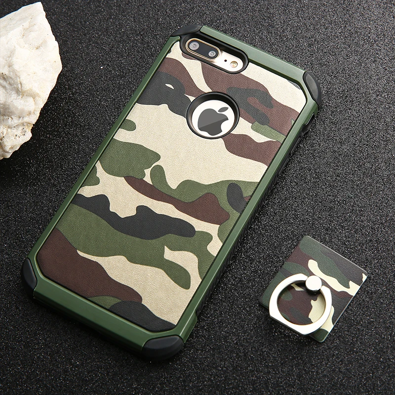 2 in 1 Army Camo Camouflage case for iphone 5 5s SE 6 6s 7 7 Plus cover